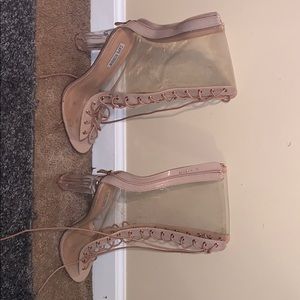 Clear heels